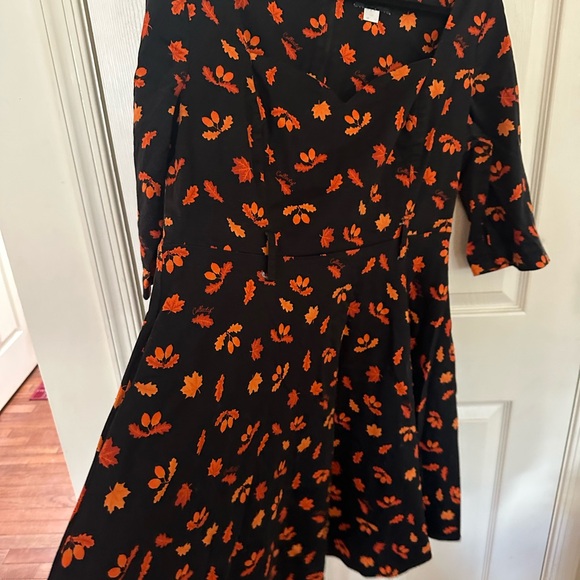 ELIANA COLLECTIF RETRO 50S ACORN PRINT SWING DRESS - Uk - Fall / Autumn theme - Picture 13 of 13